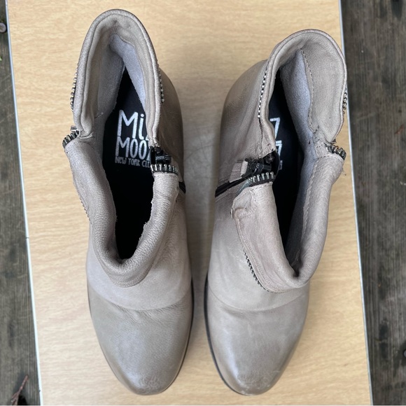 Miz Mooz Swish Leather Ankle Boots In Pebble Sz 40(9-9.5) - Picture 6 of 16